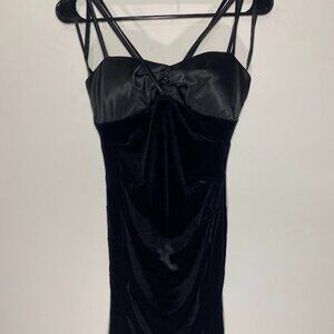 B Darlin Vintage Black Velvet Mini Party Dress